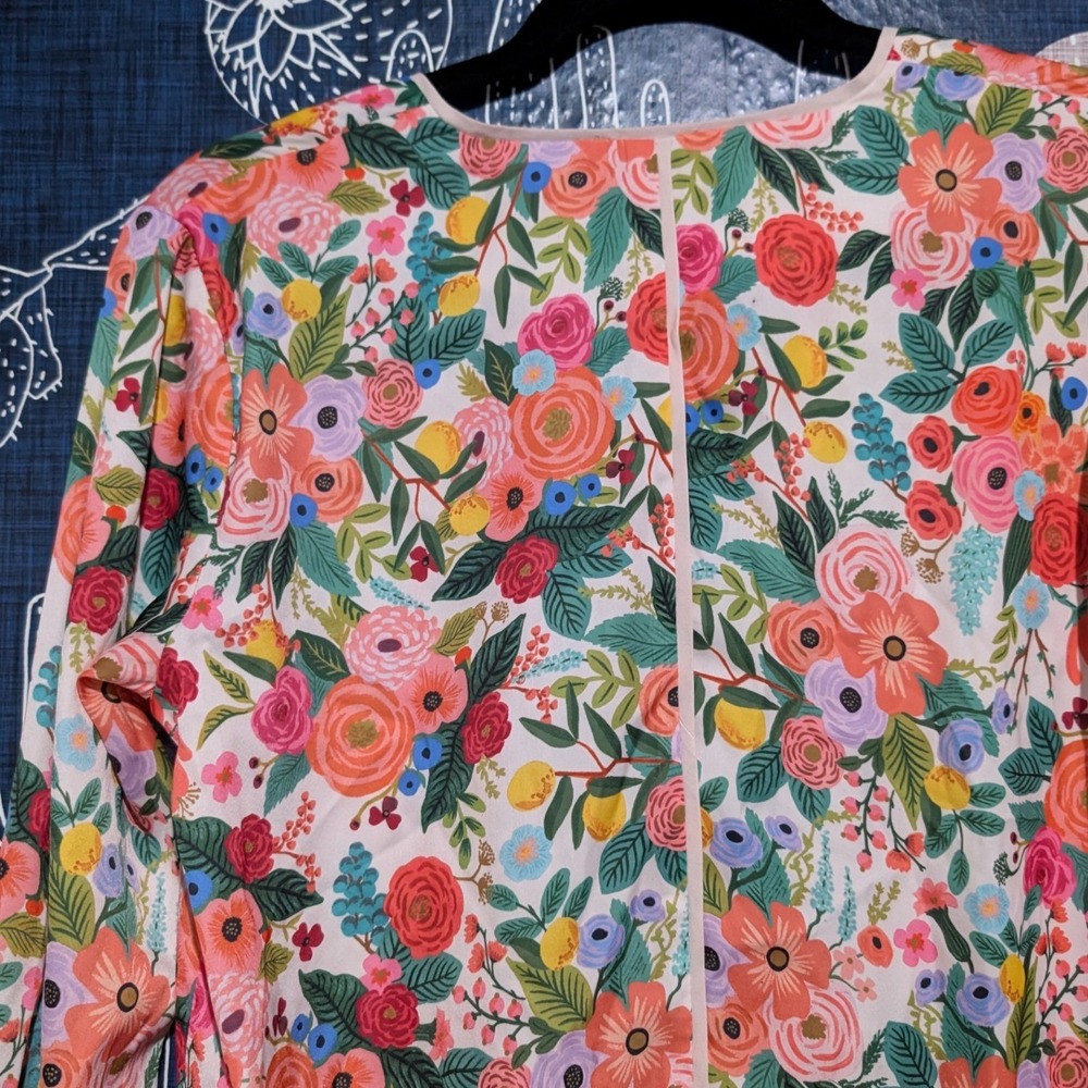 Rifle Paper Co. x Summersalt Garden Party Cloud 9 Sleep Shirt Dress Size XS - Picture 7 of 7